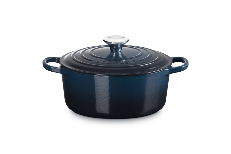 Le Creuset brytfanna żeliwna emaliowana Signature okrągła 24 cm 4.2l nuit