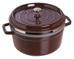 Staub - garnek brytfanna żeliwna z wkładem do gotowania na parze bordowa 4,6 l 26 cm