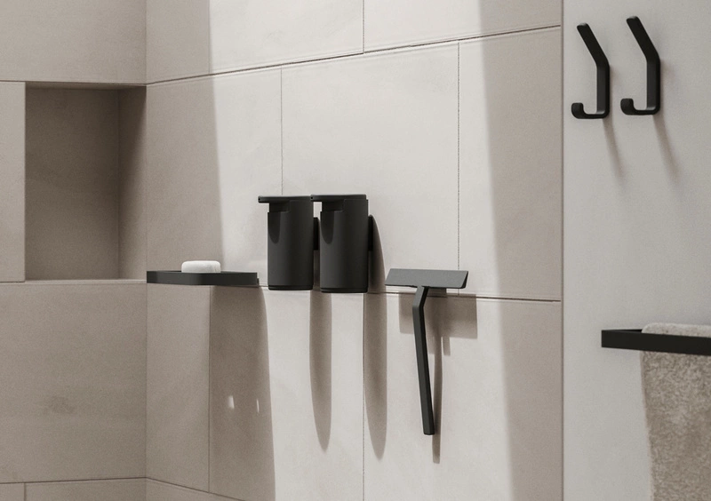 Zone Denmark - Dozownik do mydła ścienny Rim Black