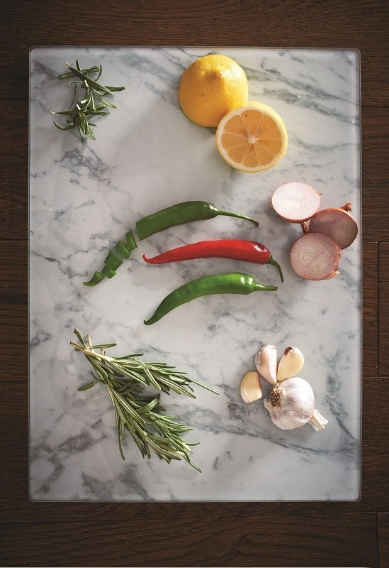 Typhoon - Deska ze szkła hartowanego, marmur