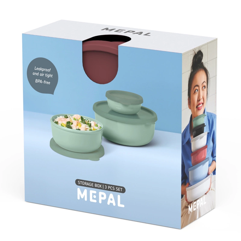 Mepal - Zestaw 3 pojemników Lumina 2.0 250ml + 750ml + 1500ml Vivid Mauve