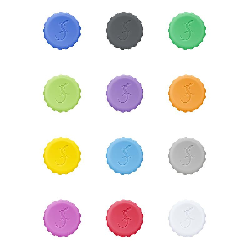 Lurch - silikonowe korki do butelek, 12 szt., śred. 3 x 1 cm