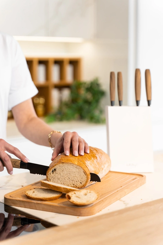 Vialli Design - Zestaw noży w białym bloku 5 szt. Soho