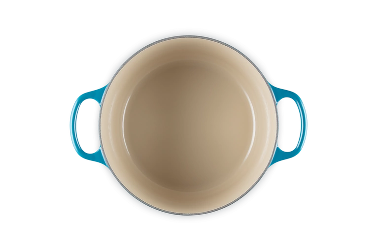 Le Creuset brytfanna żeliwna emaliowana Signature okrągła 24 cm 4,2 l deep teal