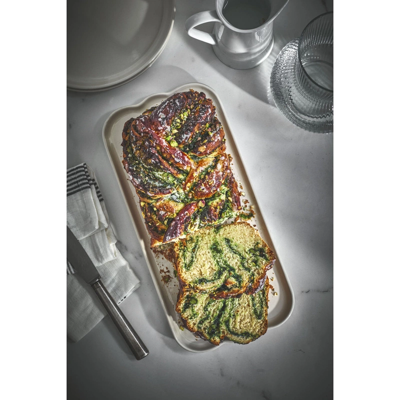 Emile Henry - Prostokątny talerz do serwowania - kremowy