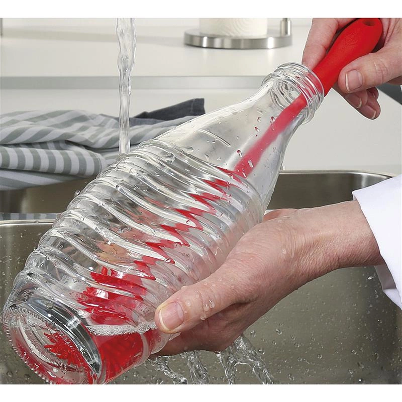 Kuchenprofi - szczotka do mycia karafek, silikon, 31 cm, czerwona Trend