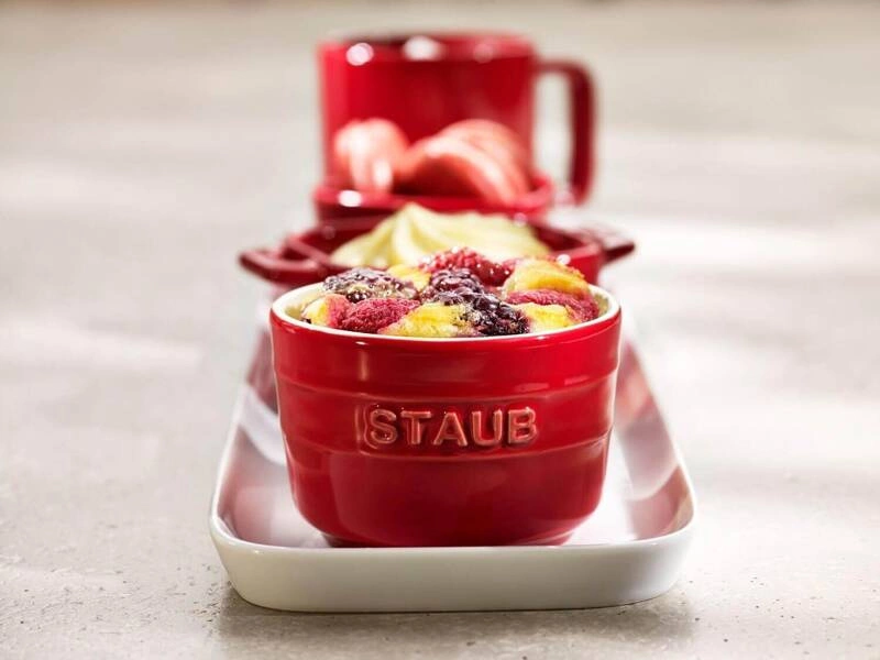 Staub - mini ramekin okrągły, 2 szt. 150 ml, czerwony