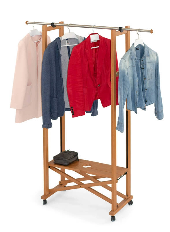 ARREDAMENTI - ELIOS Stojak na ubrania - 37 x 78 cm, Brązowy