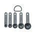 KitchenAid Culinary Tools - miarki kuchenne spoons 5 szt. Charcoal Gray