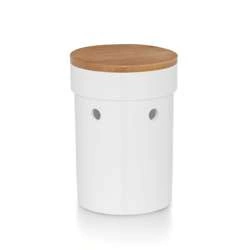 Kela - Pojemnik ceramiczny na czosnek biały Salena