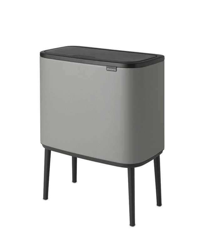 Brabantia - Kosz na śmieci Touch Bin Bo 11+23l szary Mineral Concrete