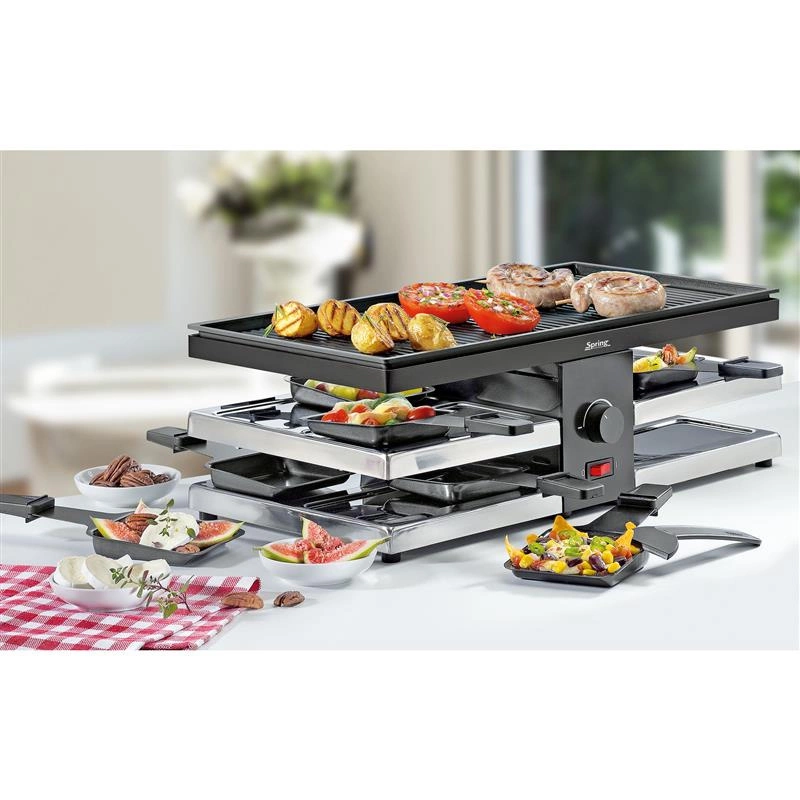 Spring - raclette/grill stołowy, dla 8 os., 47 x 24 x 15,5 cm RACLETTE8 FUN