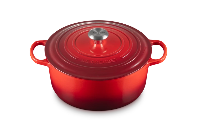 Le Creuset - garnek żeliwny emaliowany Signature 28 cm 6,7 l wiśniowa