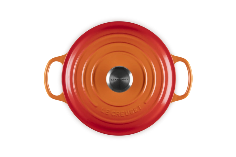 Le Creuset - brytfanna żeliwna emaliowana Signature okrągła 24 cm 4,2 l płomienna