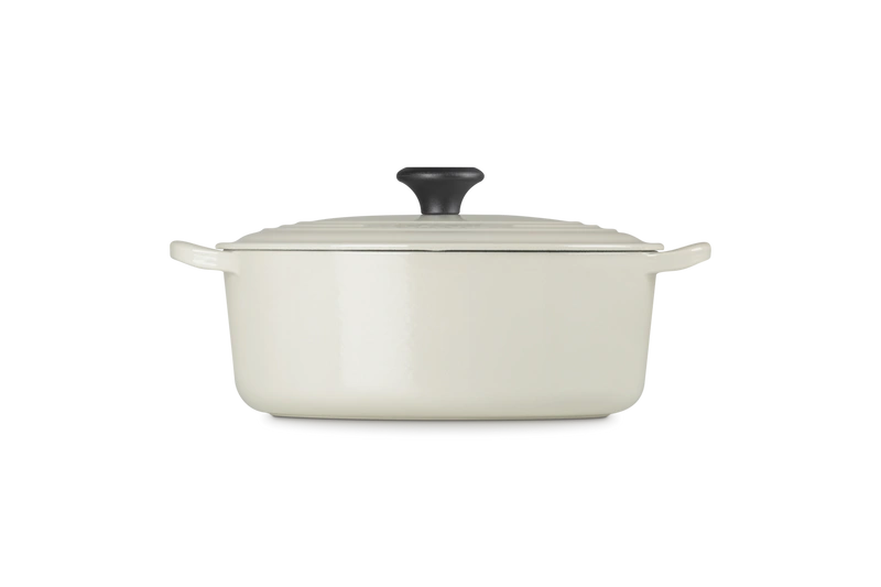 Le Creuset - brytfanna żeliwna Signature z fenolowym uchwytem 27 cm 4,1 l creme