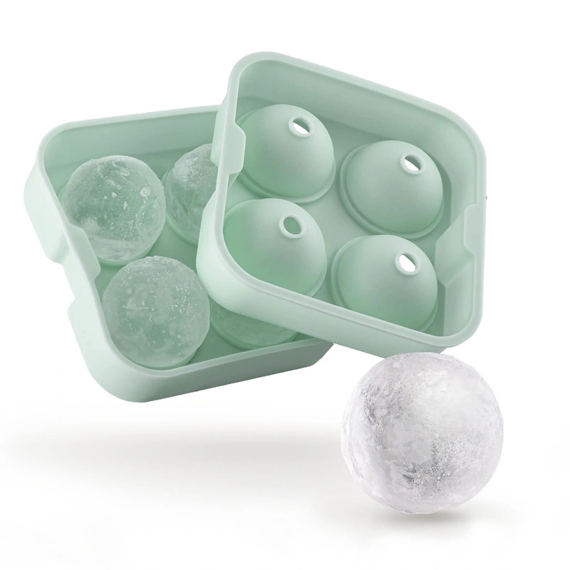 VacuVin - Forma do przygotowywania 4 szt. kul lodowych Ice Sphere Mold Jade