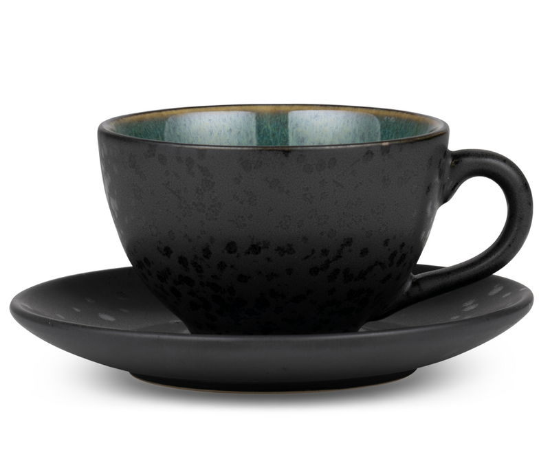 Bitz - Filiżanka ze spodkiem 240 ml Black/Green