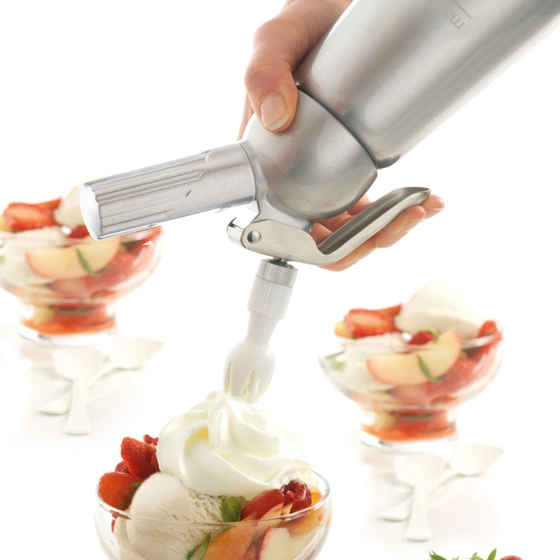 Mastrad - Syfon do spieniania zimnych i gorących musów (0,5 litra)inox