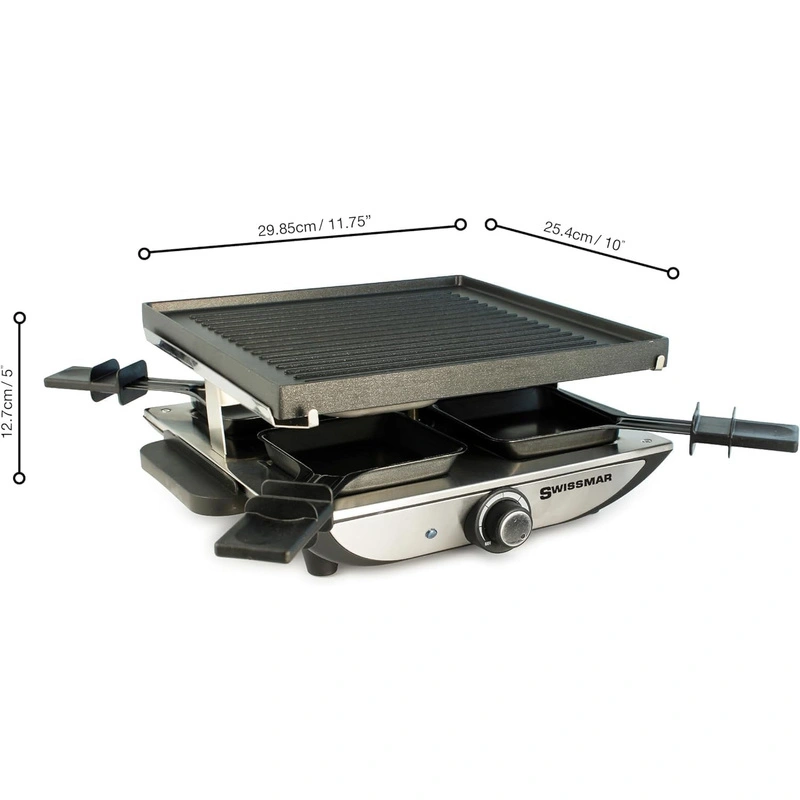 SWISSMAR - SWISSMAR Raclette GENEVA dla 4 osób, srebrne