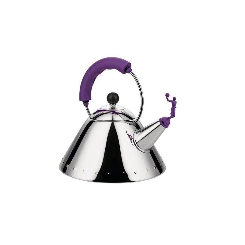 Alessi - czajnik z gwizdkiem, koszykarz, fioletowa rączka 9093
