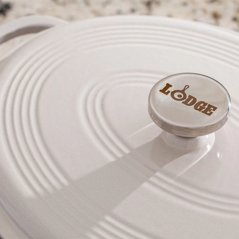 Lodge - Garnek żeliwny emaliowany 6.6L Oyster