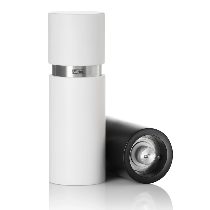 AdHoc - Zestaw młynków do pieprzu lub soli Textura S biało-czarny