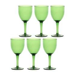 ROSE&TULIPANI - FIABA Zestaw 6 kieliszków do wina 400 ml, zielony