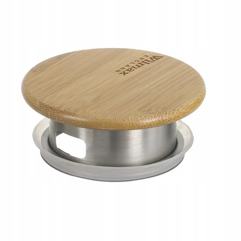 Wilmax - Dzbanek szklany do napojów 2,4 l Oval pokrywa bambusowa