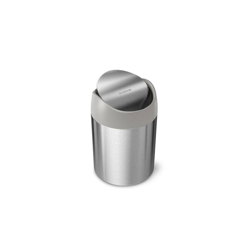 simplehuman - Kosz na stół uchylny 1.5L - stal matowa