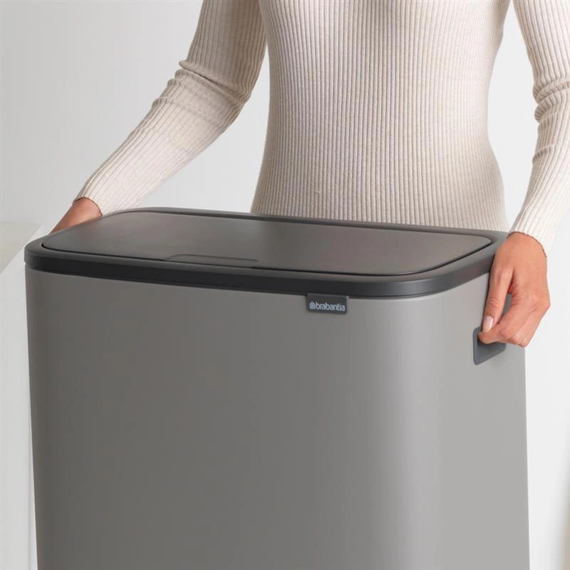 Brabantia - kosz na śmieci Bo Touch Bin 60L (2 x 30) mineralny betonowy