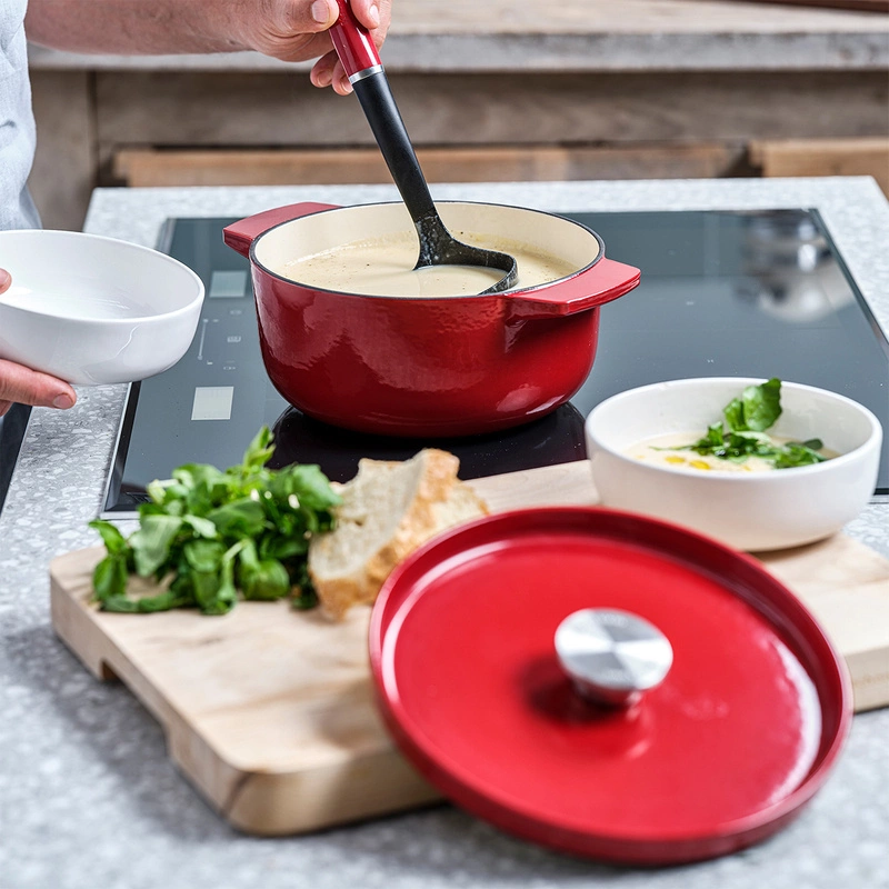 KitchenAid - garnek żeliwny 26 cm 5,2L Empire Red