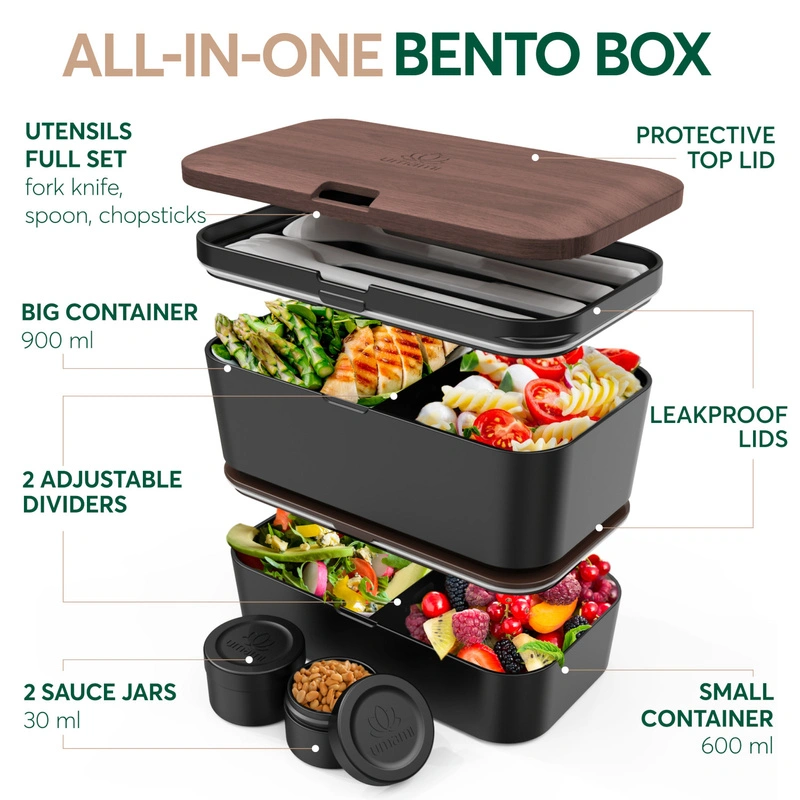 UMAMI - Lunchbox Nestable - Walnut Black - 1500ml