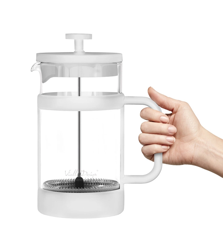 Vialli Design - Zaparzacz do kawy i herbaty 1000 ml Senso biały