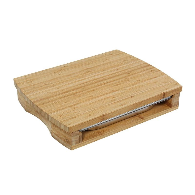 Zassenhaus - deska do krojenia z tacką, bambus/stal nierdzewna, 46 x 35 x 8 cm One