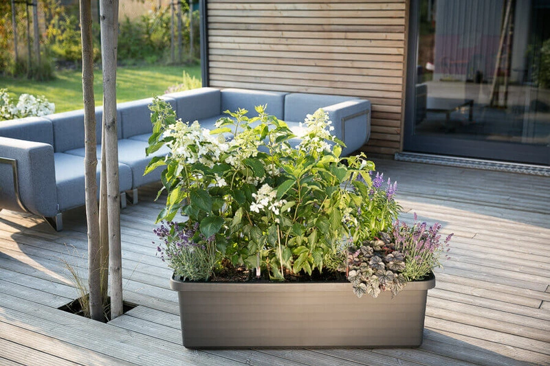 Urbalive - BERBERIS TRIO Donica samonawadniająca 117 x 39 cm, szary