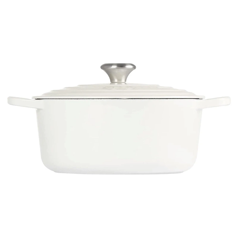 Le Creuset - brytfanna żeliwna emaliowana Signature okrągła 22 cm 3,3 l biały