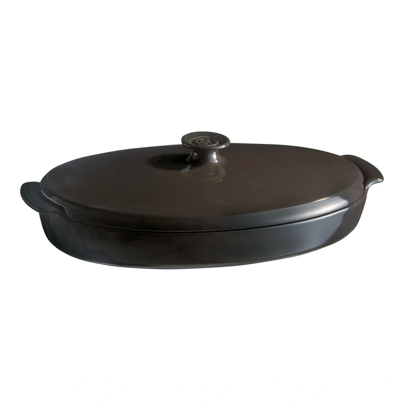 Emile Henry - Naczynie do pieczenia ryb 42x25 cm czarny
