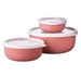Mepal - Zestaw 3 pojemników Lumina 250 750 1500 Vivid mauve