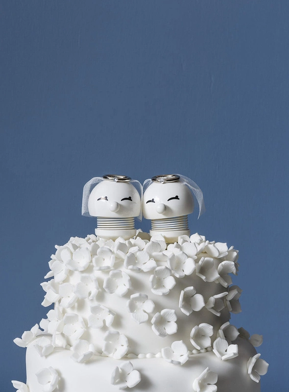 Hoptimist - Figurki Hoptimist Bride & Bride 2 szt. białe