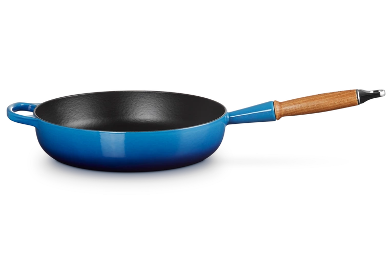 Le Creuset - głęboka patelnia żeliwna lazur Sauté 28 cm