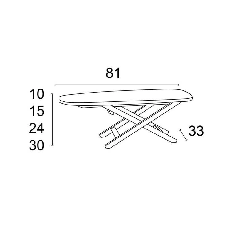 ARREDAMENTI - MINYSTIRO Deska do prasowania stołowa - 81 x 33 cm, Brązowy