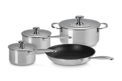 Le Creuset - komplet stalowych garnków 4 el. 3-ply