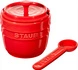 Staub - pojemnik na sól cukier z łyżeczką 9 cm czerwony