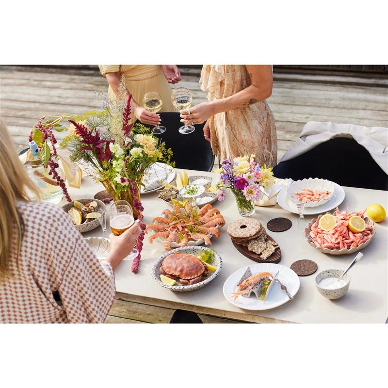 Sagaform - talerz głęboki, dolomit, śred. 27 x 5,5 cm, beżowy Dagny