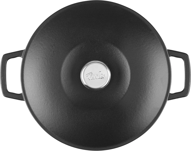 Fissler -Garnek żeliwny 24 cm 4,2 l czarny
