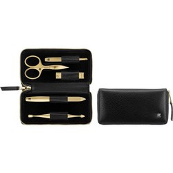 Zwilling - zestaw do manicure – czarne skórzane etui, 5 elementów Twinox Gold Edition