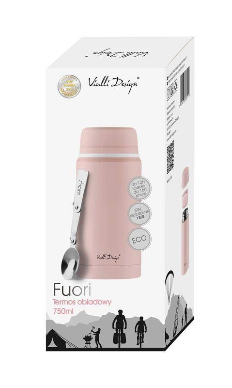Vialli Design - Termos obiadowy 750ml FUORI różowy