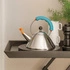 Alessi - czajnik z żółtym gwizdkiem i błękitną rączką 9093