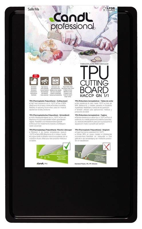 CandL - Duża mata kuchenna do krojenia 53x32,5 czarna