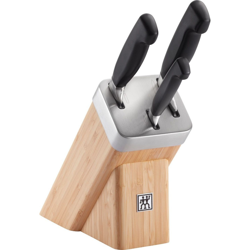 Zwilling - Zestaw 3 noży w bloku samoostrzącym Four Star - Brązowy